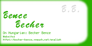 bence becher business card